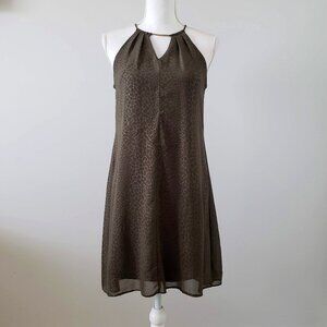 Oasis Foschini Sleeveless Animal Print Cocktail Dress Green Size 8 UK /4 US